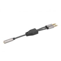 ADAPTADOR,MANHATTAN.356121, AUDIO 3.5MM 1 H A 2 M, 15CM, CABLE QUE DIVIDE AUDIO PARA AUDIFONO Y MIC, [ 356121 ][ AC-9923 ]