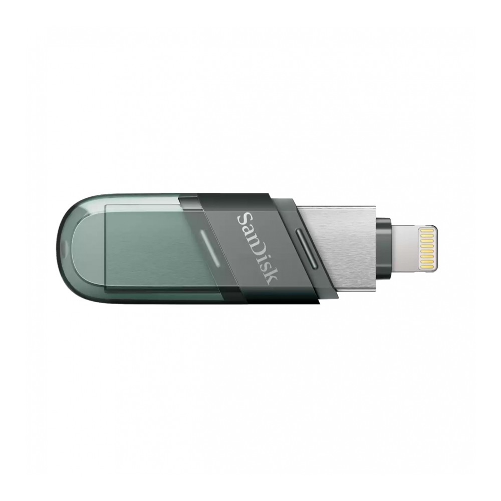 MEMORIA SANDISK 256GB IXPAND FLASH DRIVE FLIP PARA IPHONE/IPAD LIGHTNING/USB 3.1 METÁLICA CON TAPA  [ SDIX90N-256G-GN6NE ][ RAM-3761 ]