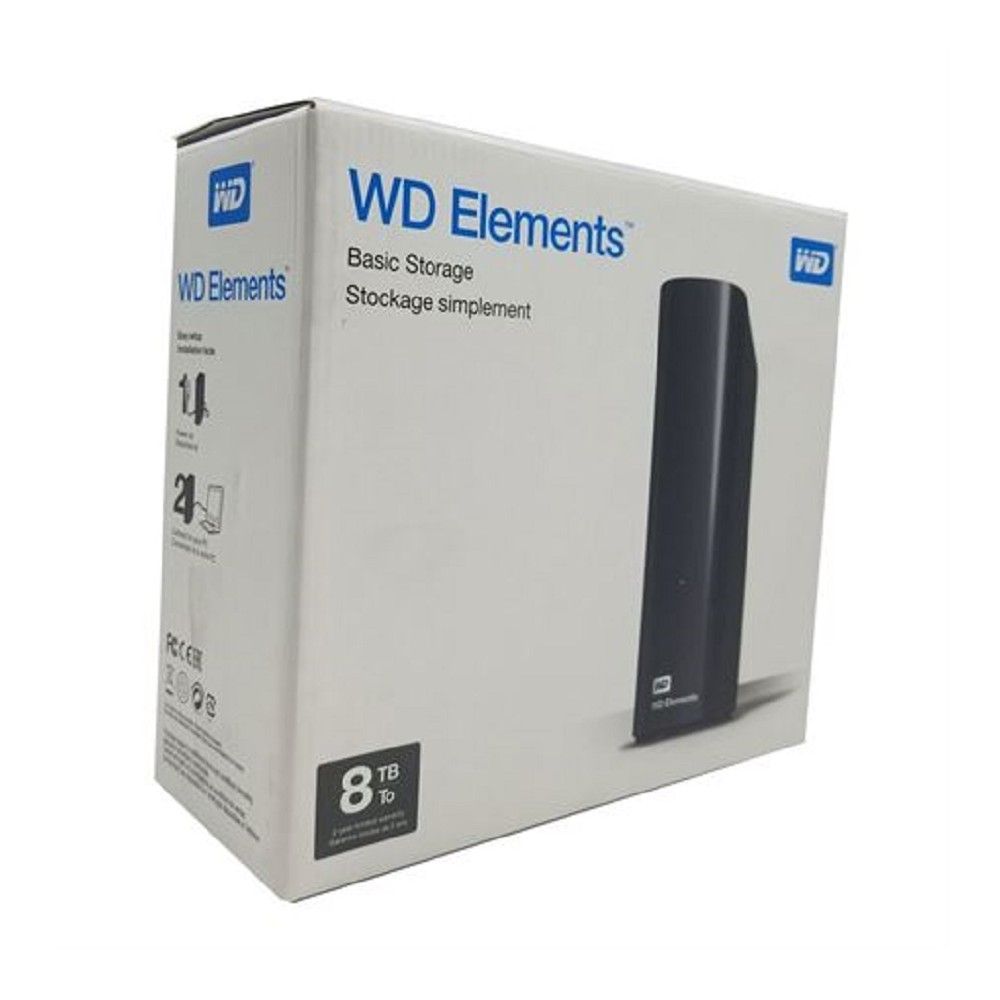 DISCO DURO EXTERNO WD ELEMENTS 8TB 3.5 ESCRITORIO USB3.0 NEGRO WINDOWS [ WDBWLG0080HBK-NESN ][ HD-2036 ]