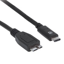 CABLE USB,MANHATTAN,353397,-C V3.1, C-MICRO B 1.0M NEGRO [ 353397 ][ CB-1072 ]