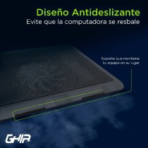 BASE ENFRIADORA GHIA / PARA LAPTOP / CON VENTILADOR Y LUZ LED / USB [ GAC-227 ][ AC-9450 ]