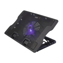 BASE ENFRIADORA GHIA / PARA LAPTOP / ALTURA AJUSTABLE / CON VENTILADOR Y LUZ LED / USB [ GAC-226 ][ AC-9442 ]