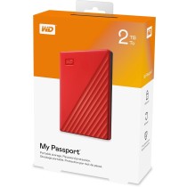 DISCO DURO EXTERNO WD MY PASSPORT 2TB 2.5 PORTATIL USB3.0 ROJO WINDOWS BACKUP ENCRIPTACION [ WDBYVG0020BRD-WESN ][ HD-2113 ]