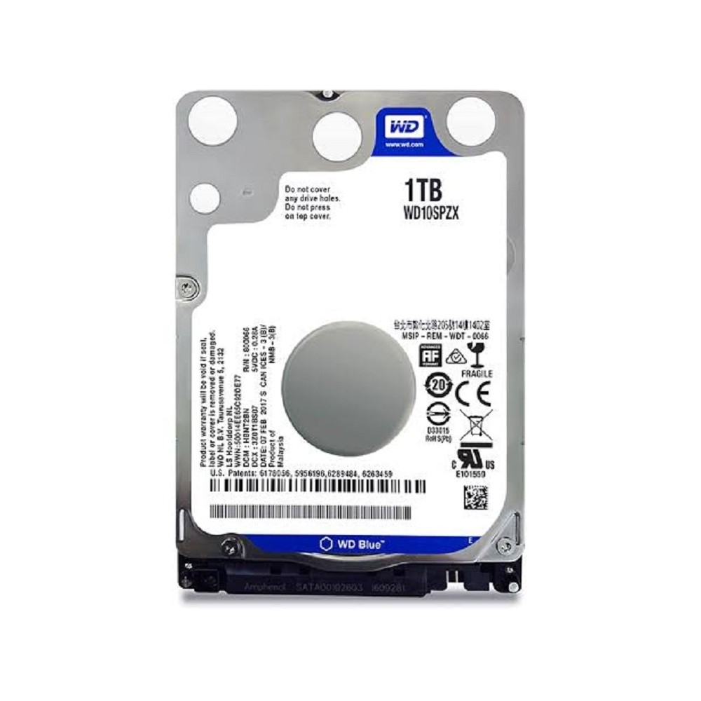 DISCO DURO INTERNO WD BLUE 1TB 2.5 PORTATIL SATA3 6GB/S 128MB 5400RPM WINDOWS [ WD10SPZX ][ HD-1426 ]