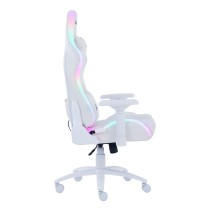 SILLA GAMER OCELOT GAMING RGB COLO BLANCO/ BASE DE METAL/ DESCANSA BRAZOS AJUSTABLES DE 4 DIMENSIONE [ ORGB-WHITE-THUNDRA ][ AC-10199 ]