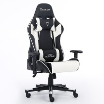 SILLA GAMER OCELOT/COLOR BLANCO CON NEGRO/DESCANSA BRAZOS AJUSTABLES/ RECLINABLE 90-155 GRADOS/ SOPO [ OSB-04 ][ AC-9997 ]