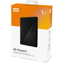 DISCO DURO EXTERNO WD MY PASSPORT 1TB 2.5 PORTATIL USB3.0 NEGRO WINDOWS BACKUP ENCRIPTACION [ WDBYVG0010BBK-WESN ][ HD-2131 ]