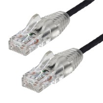 CABLE DE 30CM DE RED ETHERNET CAT6 DELGADO SIN ENGANCHES - CABLE DE RED SNAGLESS - NEGRO - STARTECH. [ N6PAT1BKS ][ CB-2437 ]