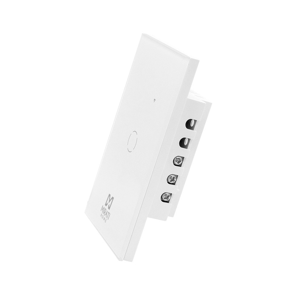 APAGADOR INTELIGENTE DE PARED MIRATI DE 1 APAGADOR TOUCH WIFI 2.4HZ BLUETOOTH // COMPATIBLE CON ANDR [ M1SI2 ][ SH-31 ]