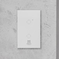 APAGADOR INTELIGENTE DE PARED MIRATI DE 2 APAGADORES TOUCH WIFI 2.4HZ BLUETOOTH // COMPATIBLE CON AN [ M2SI2 ][ SH-32 ]