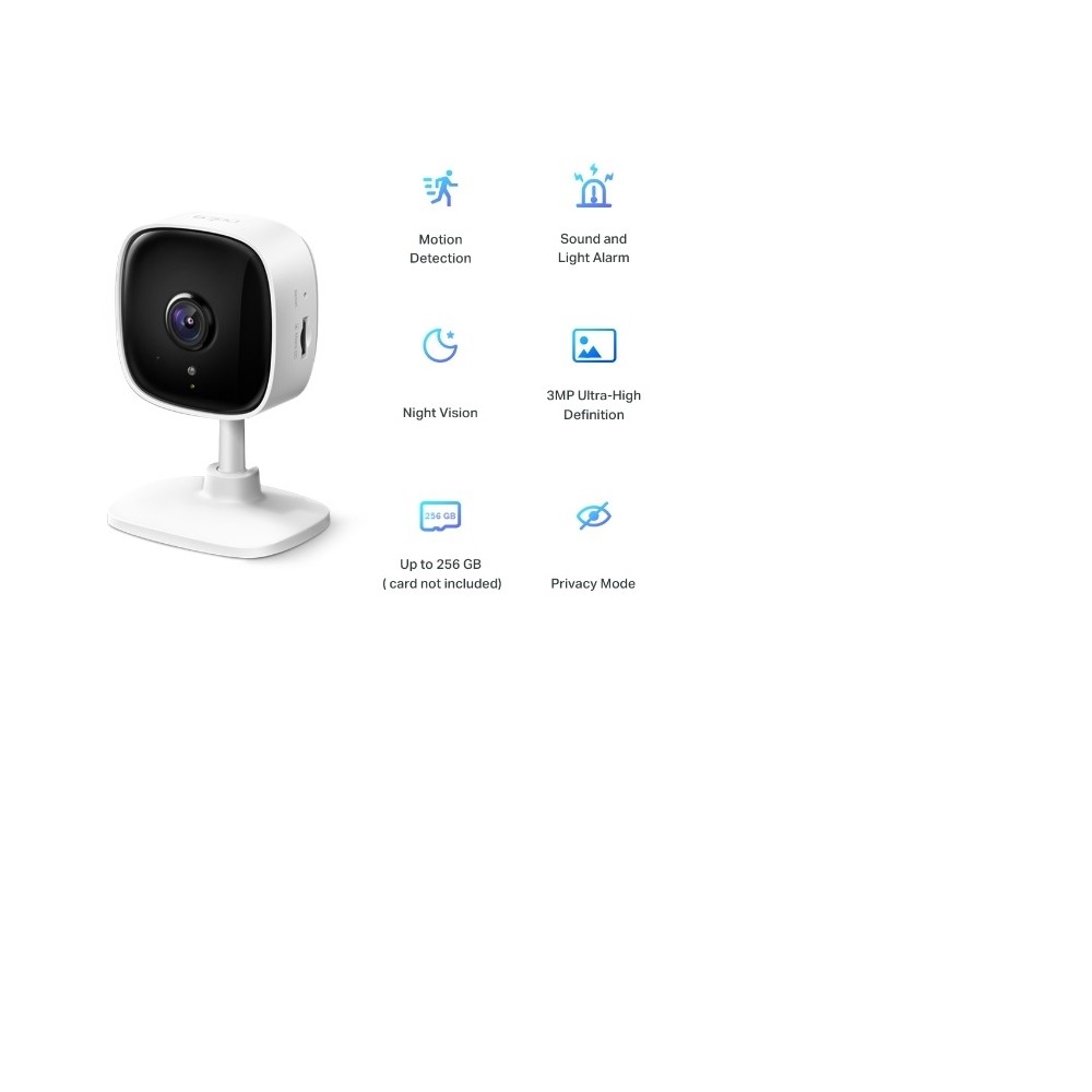 CAMARA IP TP-LINK TAPO C110 WIFI 3MP MICROSD 256GB VISION NOCTURNA AUDIO BIRIDECCIONAL [ TAPO-C110 ][ CV-1487 ]