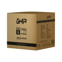 BOBINA DE CABLE EXTERIOR MARCA GHIA CAT6 SIN GEL UTP CCA 305M 1000FT CERTIFICACION CE / ROSH [ GCB-042 ][ CB-1667 ]