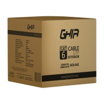 BOBINA DE CABLE EXTERIOR MARCA GHIA CAT6 SIN GEL UTP CCA 305M 1000FT CERTIFICACION CE / ROSH [ GCB-042 ][ CB-1667 ]