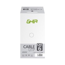 BOBINA DE CABLE MARCA GHIA CAT6 UTP CCA COLOR BLANCO 23 AWG UTP 305M 1000FT CERTIFICACIN CE / ROHS [ GCB-052 ][ CB-2248 ]