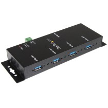 HUB USB 3.0 DE 4 PUERTOS - CONCENTRADOR USB-A INDUSTRIAL DE METAL - DE MONTAJE EN RIEL DIN, PARED O  [ ST4300USBM ][ AC-9984 ]