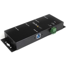 HUB USB 3.0 DE 4 PUERTOS - CONCENTRADOR USB-A INDUSTRIAL DE METAL - DE MONTAJE EN RIEL DIN, PARED O  [ ST4300USBM ][ AC-9984 ]