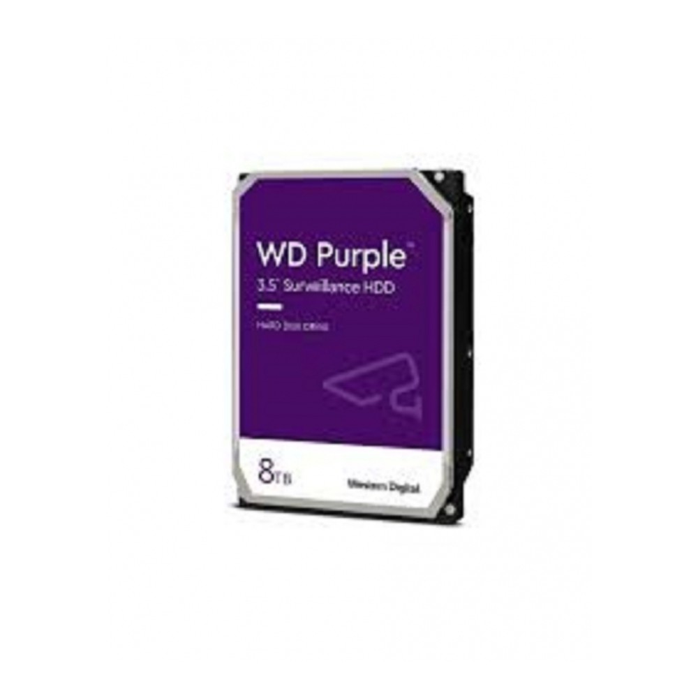 DISCO DURO INTERNO WD PURPLE 8TB 3.5 ESCRITORIO SATA3 6GB/S 256MB 24X7 DVR NVR 1-16 BAHIAS 1-64 CAMA [ WD85PURZ ][ HD-3019 ]