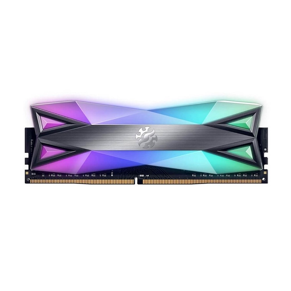 MEMORIA ADATA UDIMM DDR4 8GB PC4-28800 3600MHZ CL18 1.35V XPG SPECTRIX D60G RGB GRIS CON DISIPADOR P [ AX4U36008G18I-ST60 ][ RAM-3709 ]