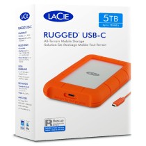 DISCO DURO EXTERNO LACIE RUGGED USB-C 5TB 2.5 PORTATIL USB 3.1 NARANJA-PLATA WINDOWS MAC CONTRAGOLPE [ STFR5000800 ][ HD-2675 ]