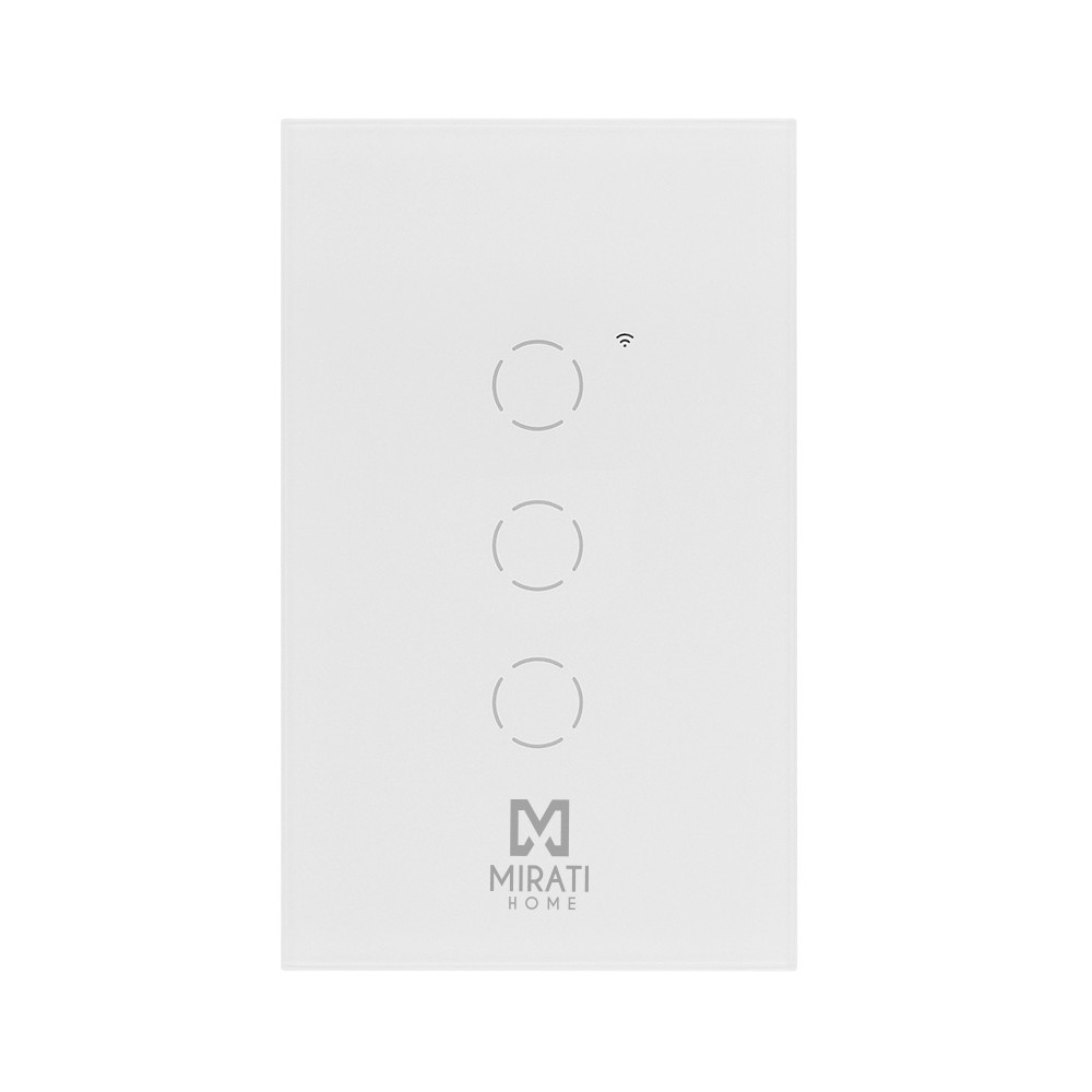 APAGADOR INTELIGENTE DE PARED MIRATI DE 3 APAGADORES TOUCH WIFI 2.4HZ BLUETOOTH // COMPATIBLE CON AN [ M3SI2 ][ SH-30 ]