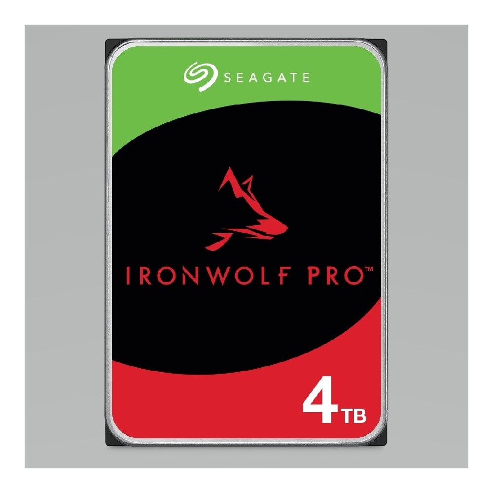 DISCO DURO INTERNO SEAGATE IRONWOLF PRO 4TB 3.5 ESCRITORIO SATA3 6GB/S 256MB 7200RPM 24X7 HOT-PLUG N [ ST4000NT001 ][ HD-2992 ]