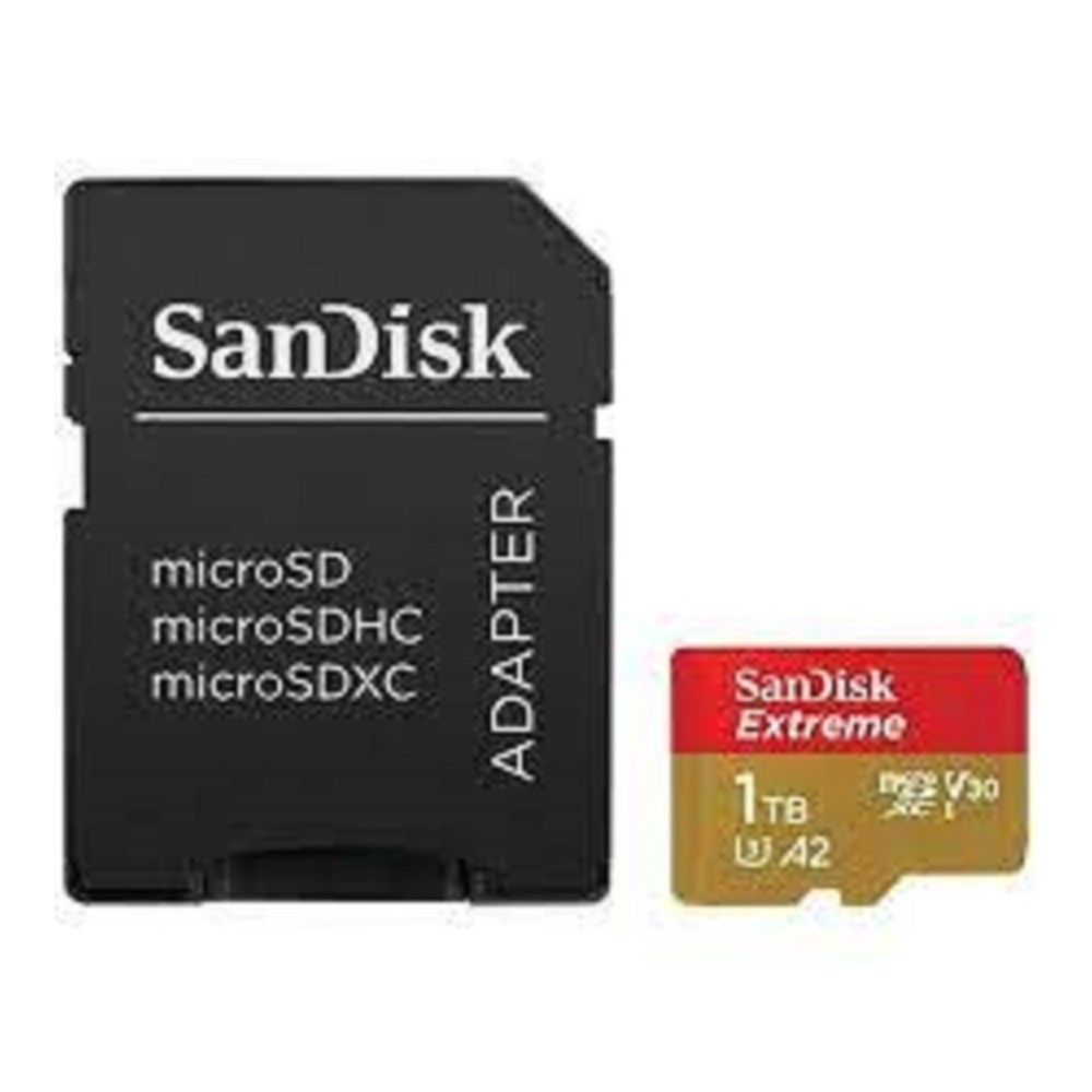 MEMORIA SANDISK MICRO SDXC 1TB EXTREME 190MB/S 4K CLASE 10 A2 V30 C/ADAPTADOR [ SDSQXAV-1T00-GN6MA ][ RAM-3953 ]