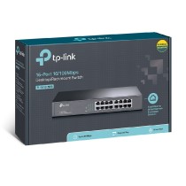 SWITCH | TP-LINK | TL-SF1016DS | 16 PUERTOS RJ45 10/100 MBPS | NO ADMINISTRABLE | PARA ESCRITORIO O  [ TL-SF1016DS ][ NIC-1075 ]