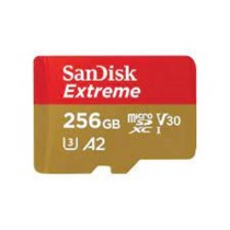 MEMORIA SANDISK MICRO SDXC 256GB EXTREME 190MB/S 4K CLASE 10 A2 V30 C/ADAPTADOR [ SDSQXAV-256G-GN6MA ][ RAM-3866 ]