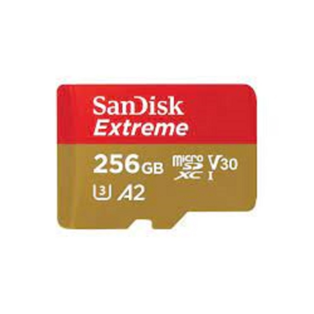 MEMORIA SANDISK MICRO SDXC 256GB EXTREME 190MB/S 4K CLASE 10 A2 V30 C/ADAPTADOR [ SDSQXAV-256G-GN6MA ][ RAM-3866 ]