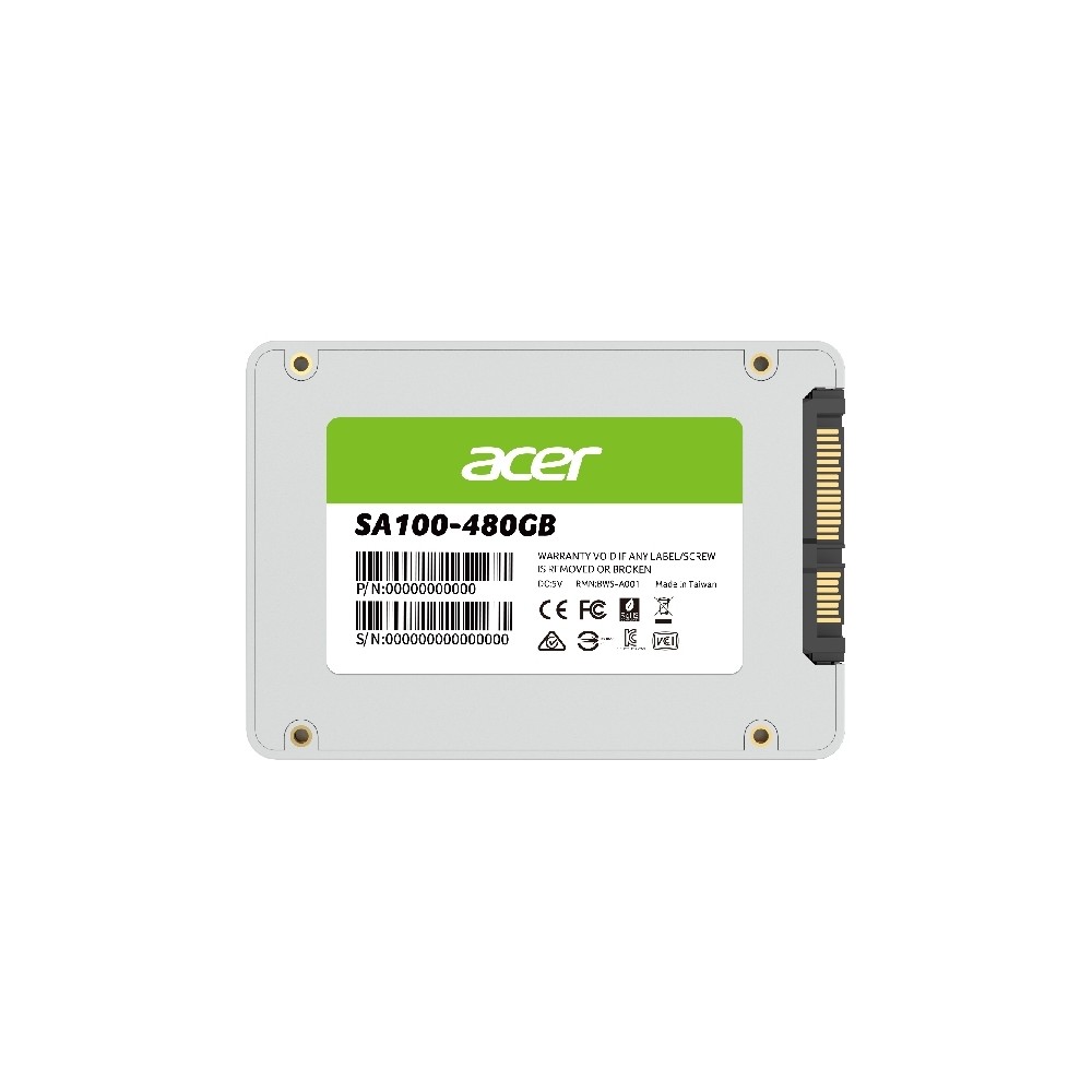 UNIDAD DE ESTADO SOLIDO SSD INTERNO 480GB ACER SA100 2.5 SATA III (BL.9BWWA.103) [ BL9BWWA103 ][ HD-2926 ]