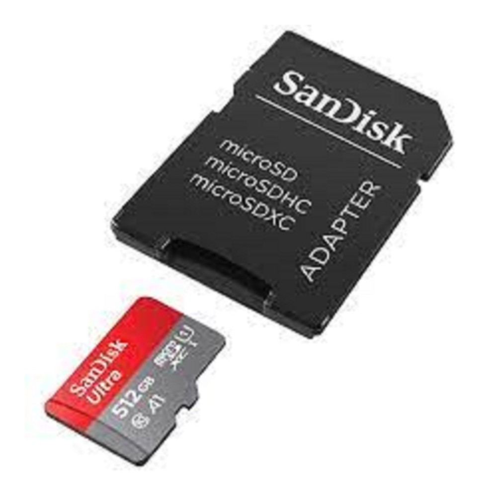 MEMORIA SANDISK MICRO SDXC 512GB ULTRA 150MB/S CLASE 10 C/ADAPTADOR (SDSQUAC-512G-GN6MA) [ SDSQUAC-512G-GN6MA ][ RAM-3952 ]