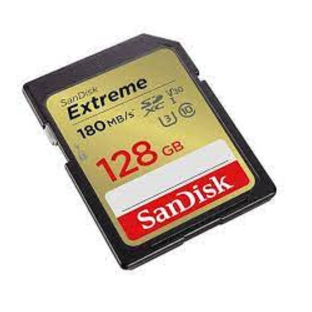 MEMORIA SANDISK SDXC 128GB EXTREME 180MB/S 4K CLASE 10 U3 V30 (SDSDXVA-128G-GNCIN) [ SDSDXVA-128G-GNCIN ][ RAM-4077 ]