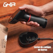 LECTOR DE CODIGOS DE BARRAS GHIA 2D INALAMBRICO // RECEPTOR USB // BLUETOOTH // BASE DE CARGA // COM [ GSW2 ][ LEC-120 ]