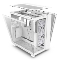 GABINETE NZXT H9 ELITE / VIDRIO TEMPLADO / BLANCO / ATX MID TOWER /CON 3 VENTILADORES RGB /1 SIN RGB [ CM-H91EW-01 ][ CS-828 ]