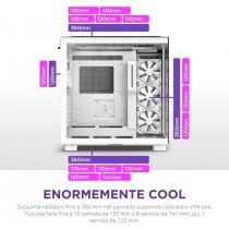 GABINETE NZXT H9 ELITE / VIDRIO TEMPLADO / BLANCO / ATX MID TOWER /CON 3 VENTILADORES RGB /1 SIN RGB [ CM-H91EW-01 ][ CS-828 ]