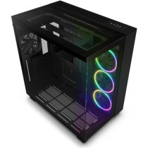 GABINETE NZXT H9 ELITE / VIDRIO TEMPLADO / NEGRO / ATX MID TOWER /CON 3 VENTILADORES RGB /1 SIN RGB  [ CM-H91EB-01 ][ CS-829 ]