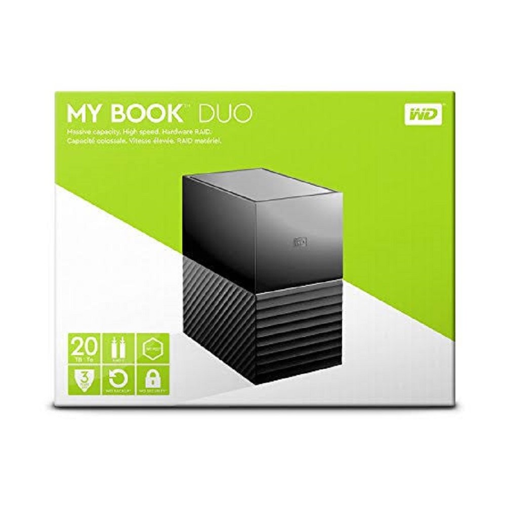 DISCO DURO EXTERNO WD MY BOOK DUO 20TB 3.5 ESCRITORIO USB3.1 NEGRO WINDOWS RAID 0-1 BACKUP DROPBOX E [ WDBFBE0200JBK-NESN ][ HD-1500 ]