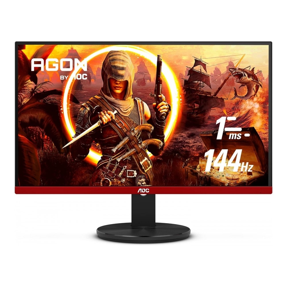 MONITOR GAMER AOC NEGRO CON ROJO / 23.8 PULGADAS / ENTRADA HDMI / DISPLAYPORT / ASPECTO 16:9 / TR 1  [ G2490VX ][ MNL-2560 ]