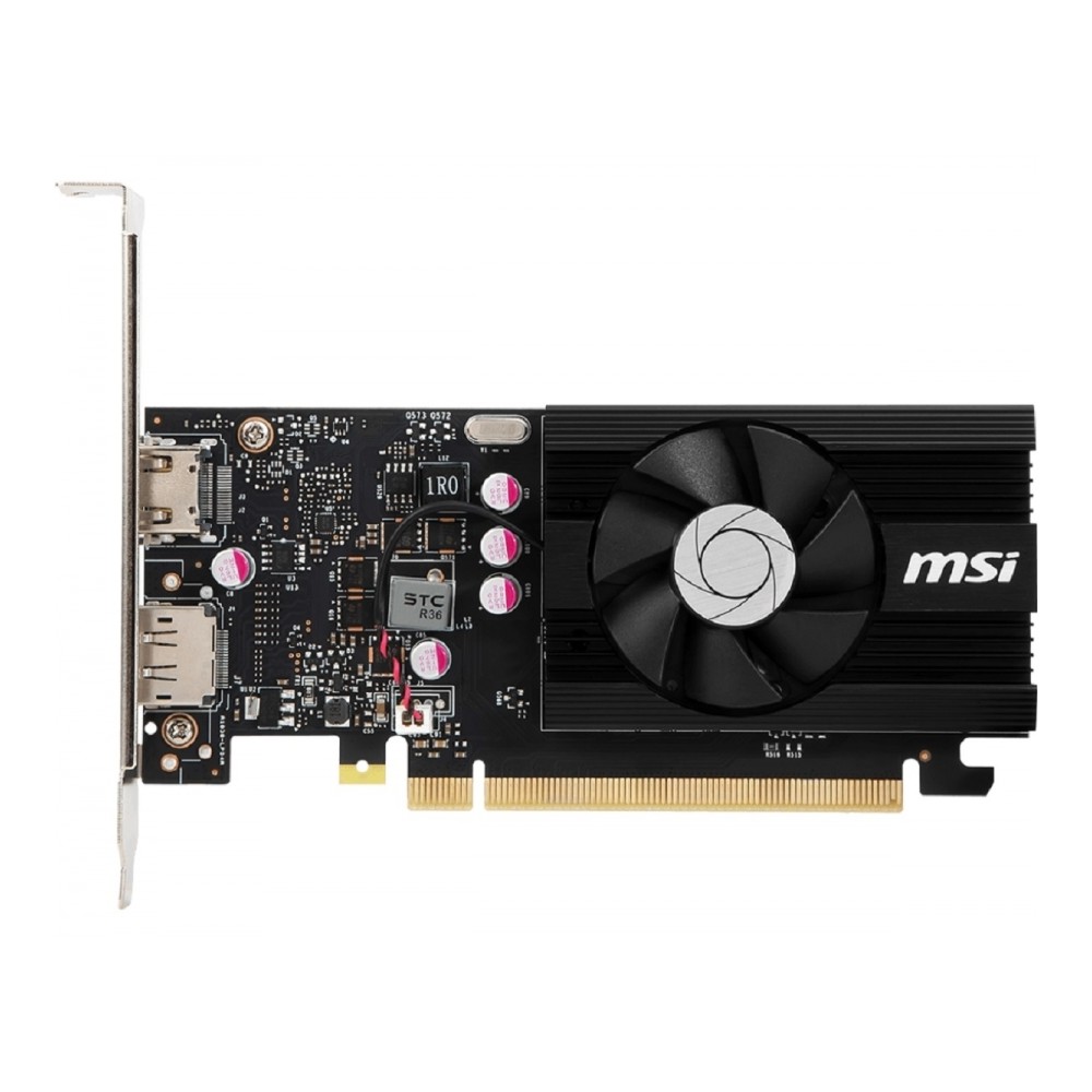 TARJETA DE VIDEO MSI NVIDIA GT 1030 /X16 3.0/GDDR4/4 GB /1X DP 1.4/HDMI 2.0B/BAJO PERFIL /GAMA BASIC [ GEFORCE-GT-1030-4GD4-LP-OC ][ VC-1138 ]