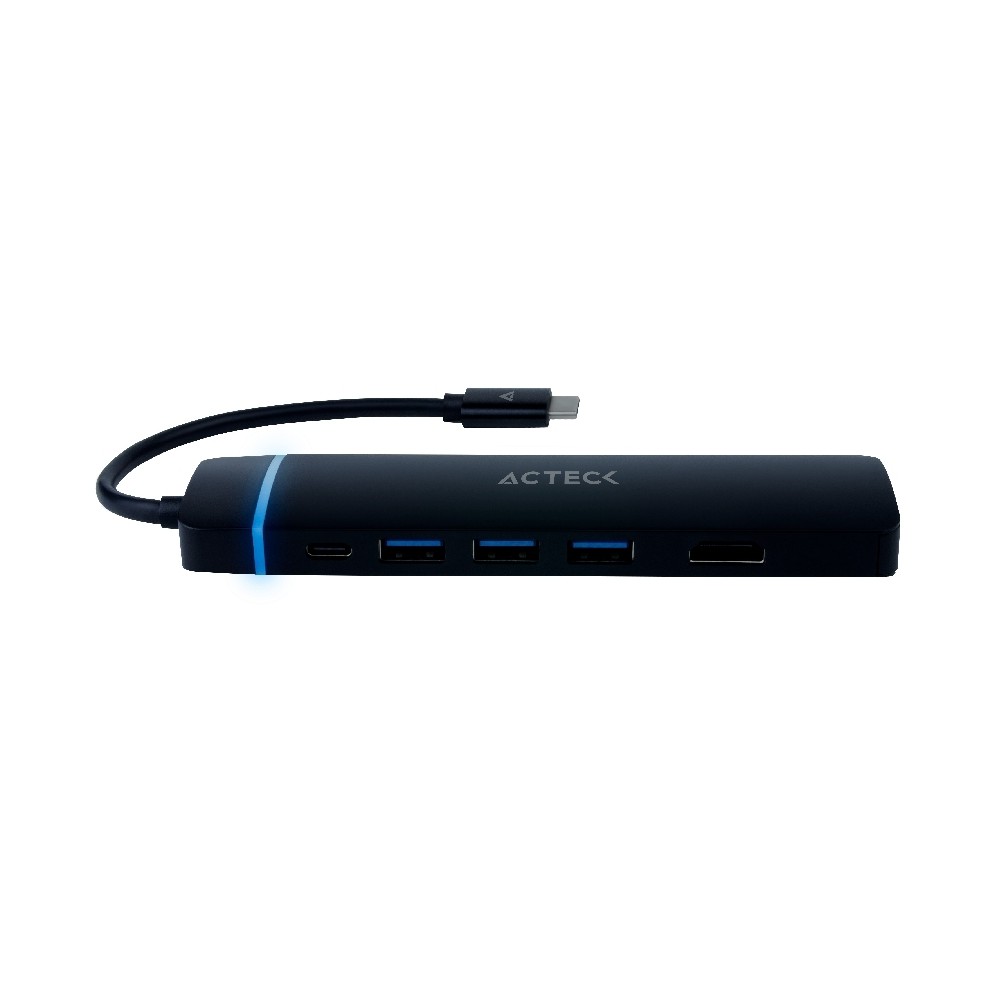 HUB ACTECK GATE 8 DH675 / USB C / 7 PUERTOS / USB C - 3X USB A - HDMI - RJ45 - LECTOR SD/TF / 15 CM  [ AC-934626 ][ AC-10746 ]