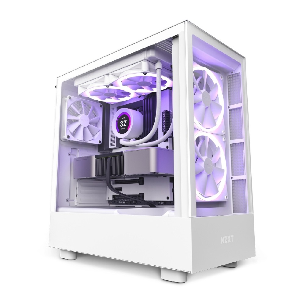 GABINETE NZXT H5 ELITE/ BLANCO/CON VENTANA/MIDI-TOWER/MICRO-ATX/RGB/GAMER [ CC-H51EW-01 ][ CS-809 ]