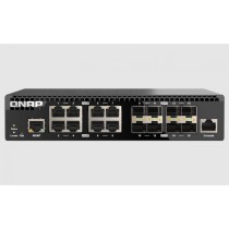 SWITCH QNAP QSW-M3216R-8S8T-US, 16 PUERTOS / 8 10GBESFP+ / 8 10GBE BASE-T(RJ45) / 1 PUERTO DE GESTIO [ QSW-M3216R-8S8T-US ][ NIC-4577 ]