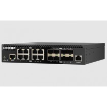 SWITCH QNAP QSW-M3216R-8S8T-US, 16 PUERTOS / 8 10GBESFP+ / 8 10GBE BASE-T(RJ45) / 1 PUERTO DE GESTIO [ QSW-M3216R-8S8T-US ][ NIC-4577 ]