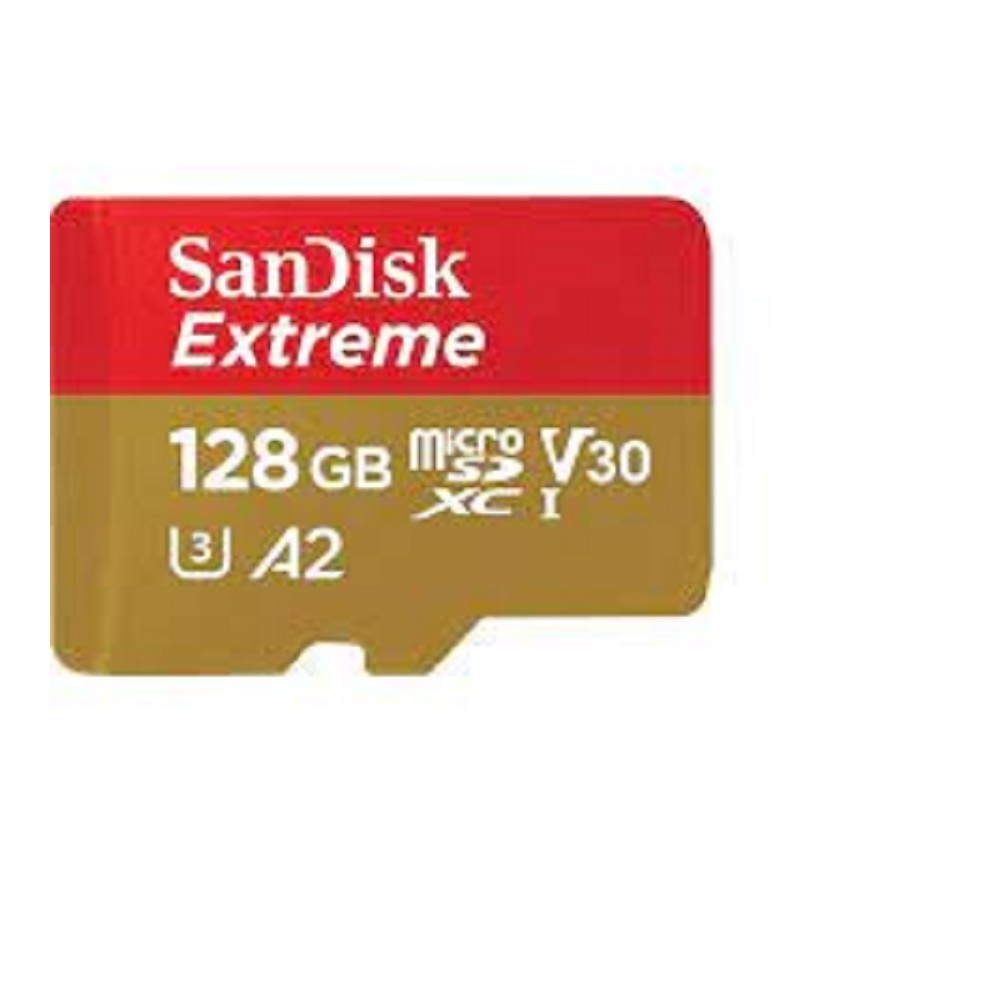 MEMORIA SANDISK MICRO SDXC 128GB EXTREME 190MB/S 4K CLASE 10 A2 V30 C/ADAPTADOR SDSQXAA-128G-GN6MA [ SDSQXAA-128G-GN6MA ][ RAM-3871 ]