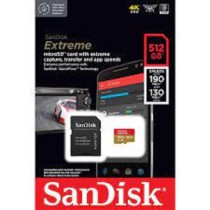 MEMORIA SANDISK MICRO SDXC 512GB EXTREME 190MB/S 4K CLASE 10 A2 V30 C/ADAPTADOR SDSQXAV-512G-GN6MA [ SDSQXAV-512G-GN6MA ][ RAM-3951 ]