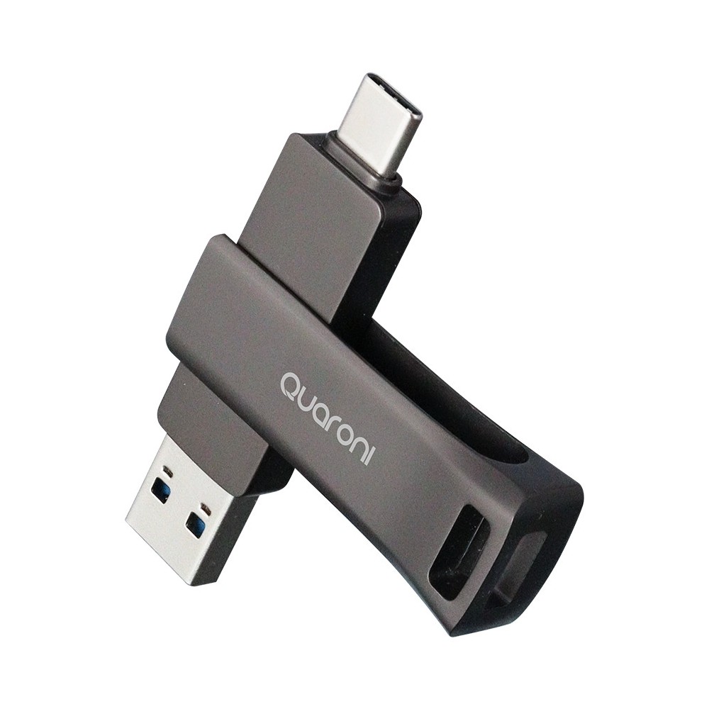 MEMORIA QUARONI 64GB USB 3.2 / DUAL A AND C / OTG / METALICA [ QUM-06 ][ RAM-4317 ]