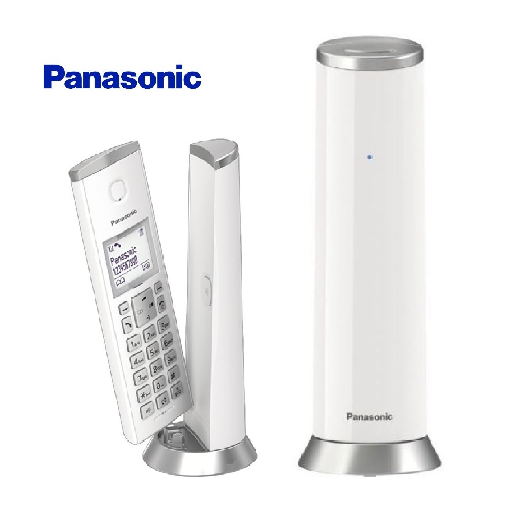 TELEFONO PANASONIC KX-TGK210W INALAMBRICO PAN LCD 1.5 BLANCO TECLADO ILUMINADO ALTAVOZ 50 NUMEROS EN [ KX-TGK210W ][ TEL-135 ]