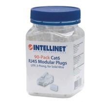 PLUG RJ45 , INTELLINET, 790604 , CAT 6 UTP SOLIDO 90 PZAS [ 790604 ][ AC-12083 ]