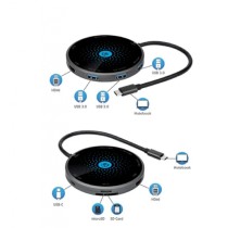 DOCKING USB, MANHATTAN,166560,-C  8 PTOS, HDMI, USB-C PD,3XUSB-A,CARGA INALAMBRICA [ 166560 ][ AC-12115 ]