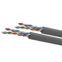 BOBINA DE CABLE EXTERIOR WAM CAT5E SIN GEL UTP 100% COBRE 24 AWG 305 MTS COLOR GRIS [ CAT5E-OUT-GRIS ][ CB-1287 ]